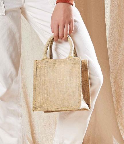 W Mill Jute Petite Gift Bag - Natural - ONE